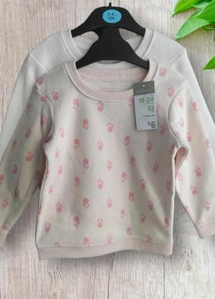 Комплект світшотів для дівчинки primark 92, 98см