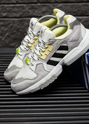 Замшевые, мужские кроссовки adidas zx torsion grey