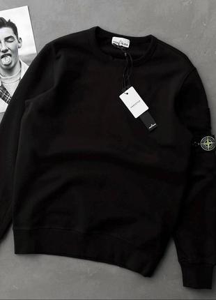 Stone island black свитшот люкс качество