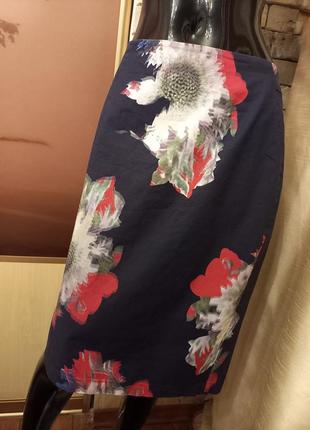 Фирменная стрейч коттоновая базовая юбка 12-14 размер1 фото
