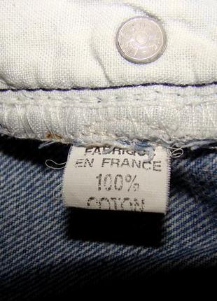 Оригинальная дизайнерская джинсовая куртка оверсайз с довязом marie france (р.l)7 фото