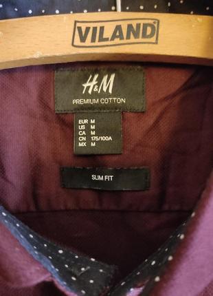 Рубашка h&amp;m slim fit m2 фото