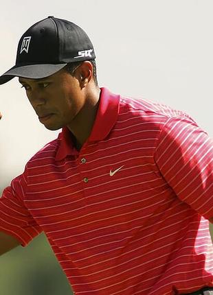 Футболка поло спортивная nike golf tiger woods polo shirt collection майка найк для гольфа спорта тенниса тайгер вудс красная red