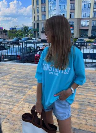 Футболка oversize 🤍3 фото