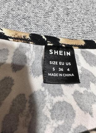 Shein женская футболка с ярким рисунком леопардовый принт размер s7 фото
