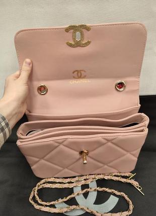 Женская сумка розовая через плечо, сумка турция женская сумка в стиле? шанель ✨под стиль chanel4 фото