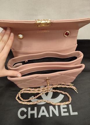 Женская сумка розовая через плечо, сумка турция женская сумка в стиле? шанель ✨под стиль chanel6 фото