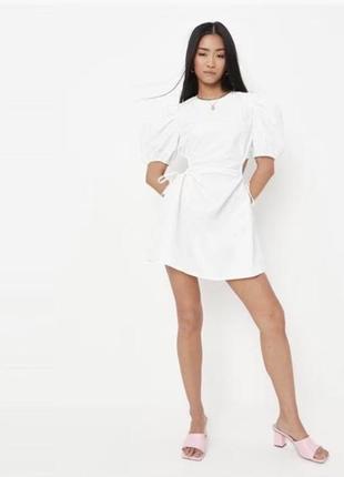 Женское белое платье-миди с разрезами по бокам missguided2 фото