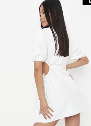 Женское белое платье-миди с разрезами по бокам missguided4 фото