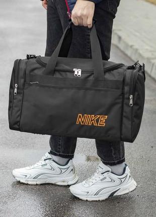 Спортивная дорожная сумка nike m-2 черного цвета на 32 литра для тренировок и поездок качественная5 фото