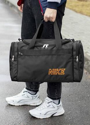 Спортивная дорожная сумка nike m-2 черного цвета на 32 литра для тренировок и поездок качественная1 фото