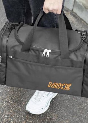 Спортивная дорожная сумка nike m-2 черного цвета на 32 литра для тренировок и поездок качественная2 фото
