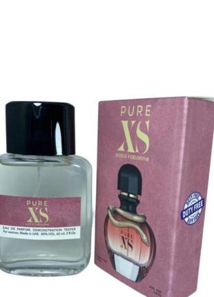 Міні-тестер duty free 60 ml paco rabanne pure xs for her, пако рабана пур хс1 фото