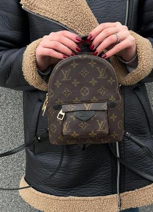 Рюкзак louis vuitton palm springs mini brown black4 фото