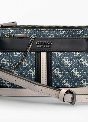 Жіноча сумочка з органайзером на плече guess (1211) синій