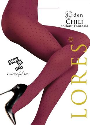 Колготки в горошок lores "chili" 40 den