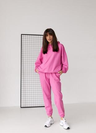 Женский oversize костюм худи + штаны джогеры пенье 5 цветов оверсайз