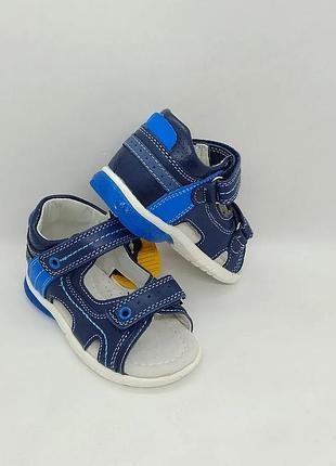 Шкіряні босоніжки на хлопчика 22-27 р clibee, сандалі, босоножки, сандалии, клиби, на мальчика, кожаные