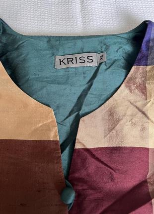 Шелковый костюм kriss, винтажный костюм, vintage2 фото