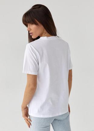 Женская белая футболка с надписью pumpkin2 фото