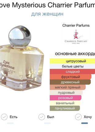 Франция 🇫🇷 парфюм редкость снятость edp charrier love mysterious 8,8 мл винтаж6 фото