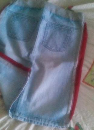 Супер джинсовая юбка с лампасами р.м2 фото