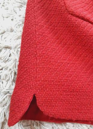 Стильное красное твидовое платье мини свободный крой, mango,  p. m-l4 фото
