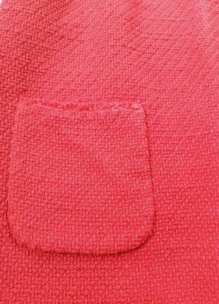Стильное красное твидовое платье мини свободный крой, mango,  p. m-l7 фото