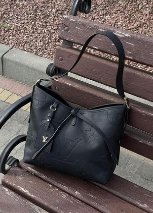 Сумка louis vuitton carry all mm total black5 фото