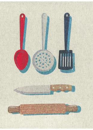 Льняное кухонное полотенеце кулинар 2 46х60