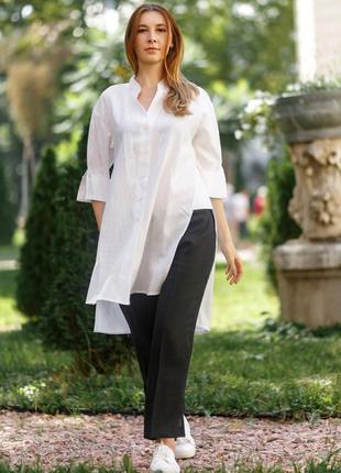 Льняная женская блуза vil'ni биксби белый