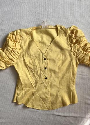 Винтажная блюза, american vintage винтаж красивая блюза желтого цвета