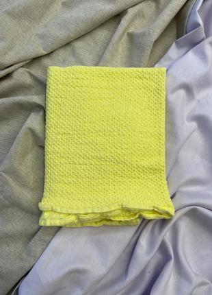 Полотенце льняное банное суфле желтый 50х70