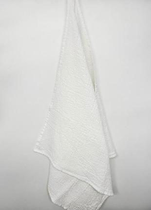 Рушник лляний банний суфле білий 140х704 фото