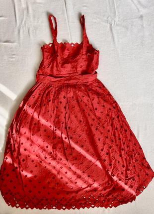 Платье сарафан платье красного цвета сетка1 фото