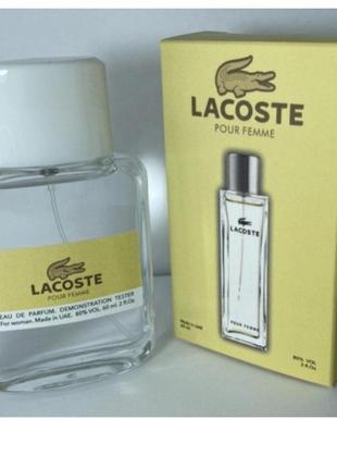 Мини-тестер duty free 60 ml lacoste pour femme, лакоста пурпур фем