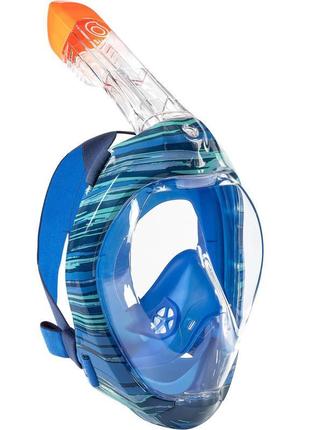 Маска для плавання, нирання, снорклінгу original subea new easybreath 500 s/m блакитний1 фото