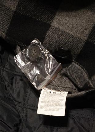 Теплое клетчатое полушерстяное полупальто casablanca франция / марокко xl.