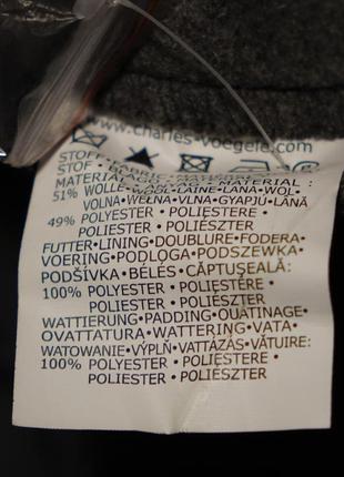 Теплое клетчатое полушерстяное полупальто casablanca франция / марокко xl.