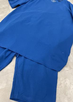 Кобальтово-синие шорты и футболка оверсайз threadbare petite chloe - часть комплекта6 фото