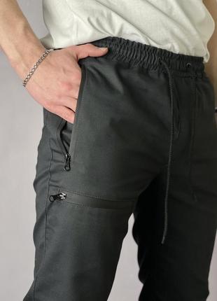 Мужские брюки карго графит5 фото