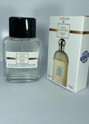 Міні-тестер duty free 60 ml guerlain aqua allegoria mandarine basilic, аква алегорія мандарин базилік1 фото