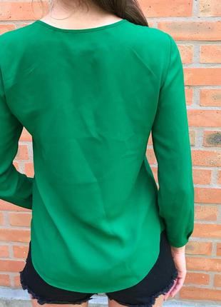 Блуза zara basic зеленого цвета2 фото