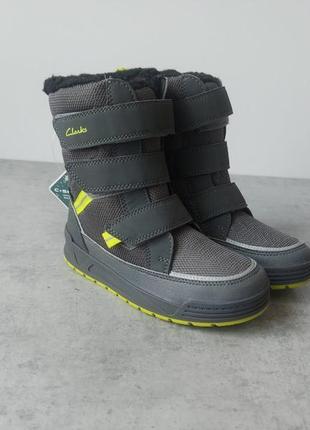 Зимние сапоги clarks с гортэксом, водонепроницаемые. оригінал із англії