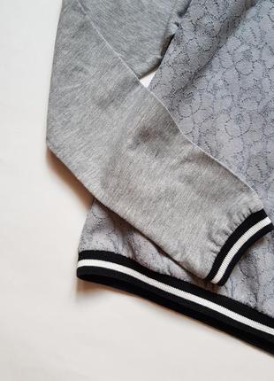 Стильный хлопковый свитшот с кружевом спереди,серый свитшот кофта,фирменная кофта8 фото