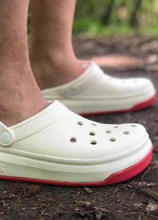 Крокси crocs crocband full force white унісекс сабо крокс