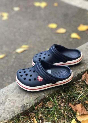 Купить дитячі крокси crocs crocband navy сабо крокс1 фото