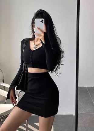 Костюмчик топ + міні спідничка