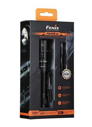 Фонарь ручной fenix pd40r v2.0 + фонарь ручной fenix e01 v2.0 подарок