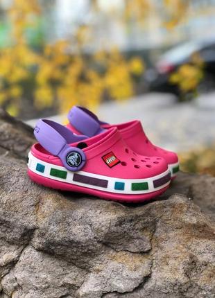 Купить дитячі крокси crocs lego fuchsia сабо крокс1 фото